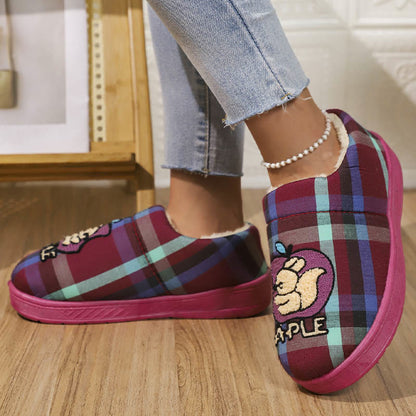 Plus Size Apple Slippers