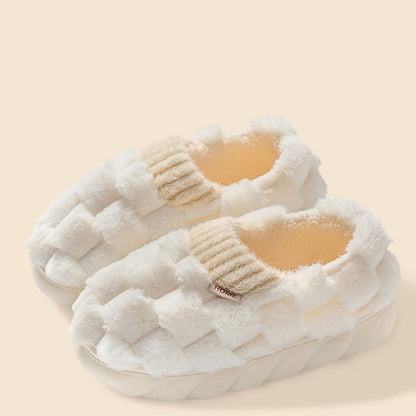 Plus Size Plush Square Slippers