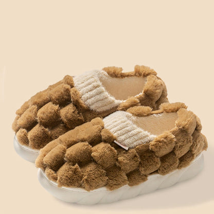 Plus Size Plush Square Slippers