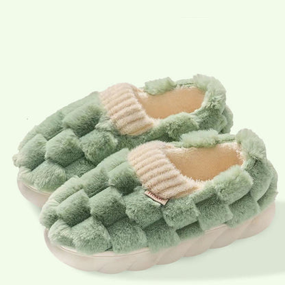 Plus Size Plush Square Slippers