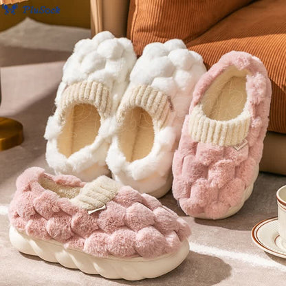 Plus Size Plush Square Slippers