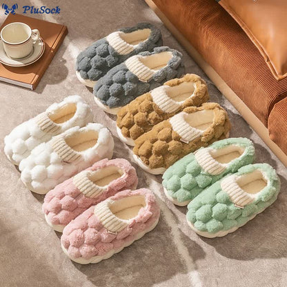 Plus Size Plush Square Slippers