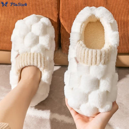 Plus Size Plush Square Slippers