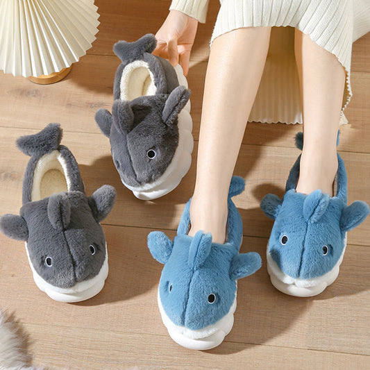 Plus Size Cute Whale Slippers