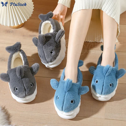 Plus Size Cute Whale Slippers