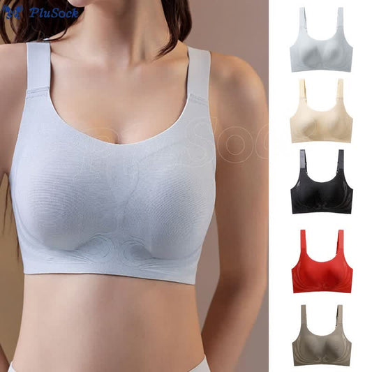 Plus Size Fixed Cup Push Up Wireless Bra