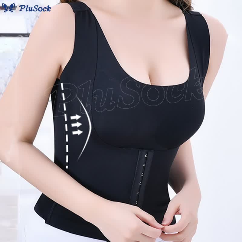 Plus Size  Waist Buttoned Shaper Tank Top(2 Packs)