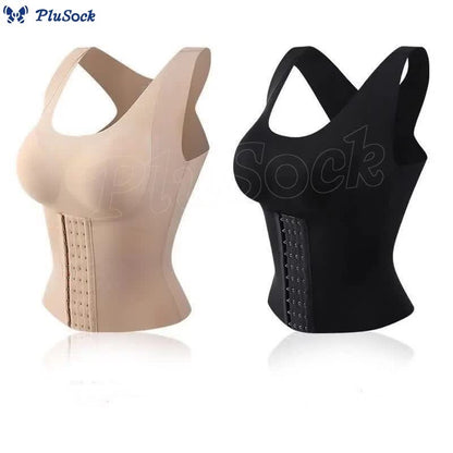 Plus Size  Waist Buttoned Shaper Tank Top(2 Packs)