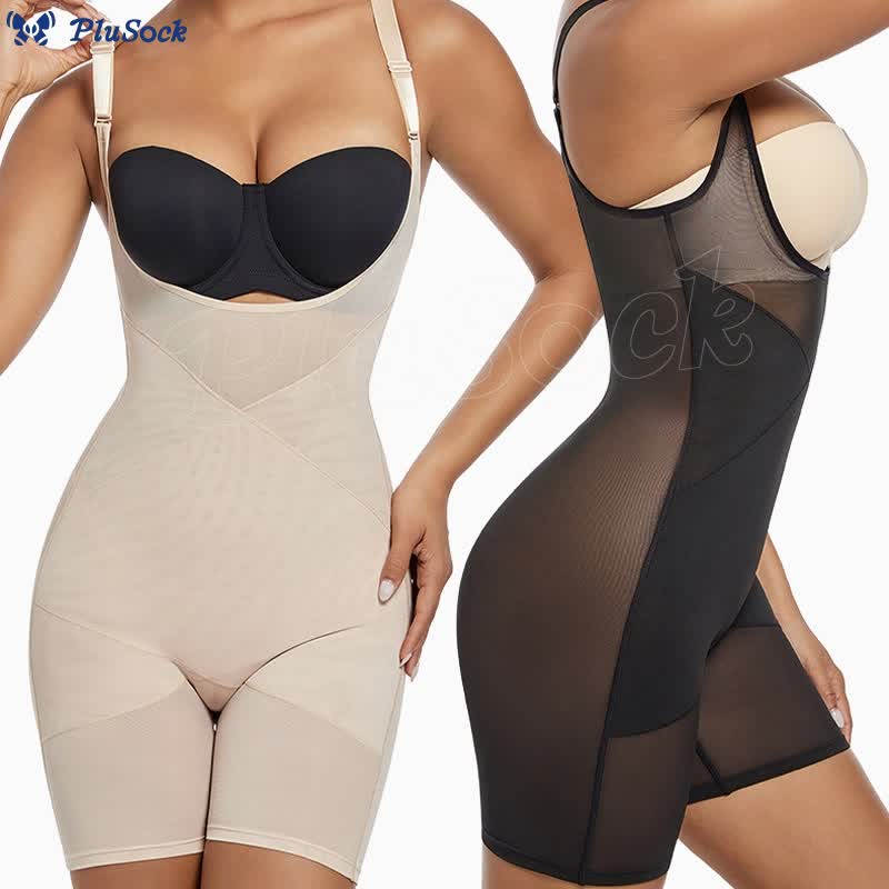 Seamless Mesh Tummy Control Shapewear Bodysuit