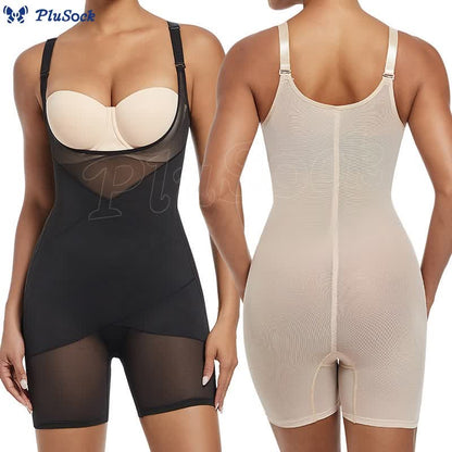 Seamless Mesh Tummy Control Shapewear Bodysuit