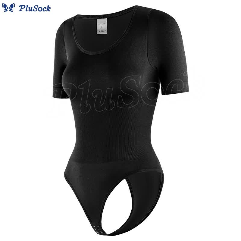 Seamless Short Sleeve Thong Bodysuit