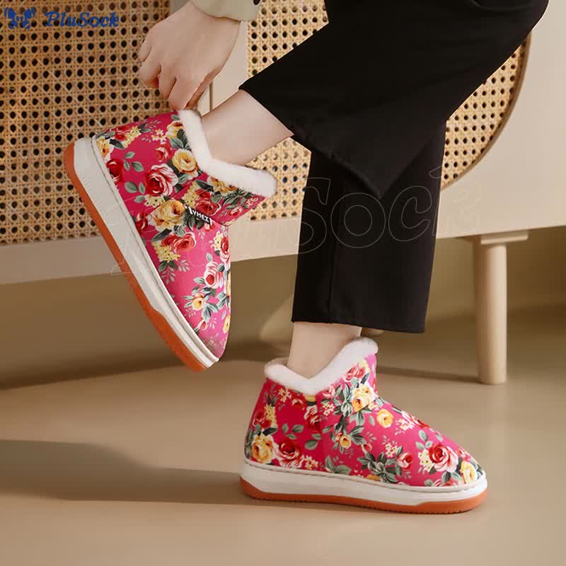 Plus Size Elegant flowers Slippers