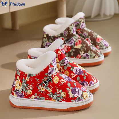 Plus Size Elegant flowers Slippers