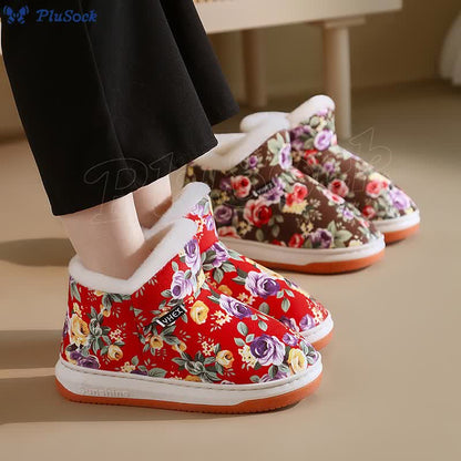 Plus Size Elegant flowers Slippers