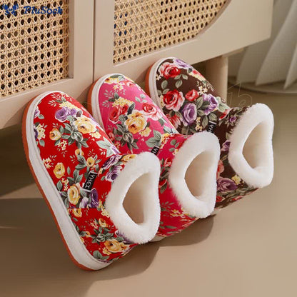 Plus Size Elegant flowers Slippers