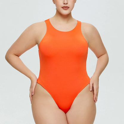 Plus Size Seamless Sleeveless Jumpsuits Bodysuit