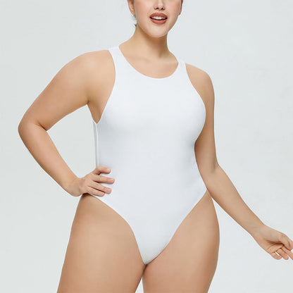 Plus Size Seamless Sleeveless Jumpsuits Bodysuit