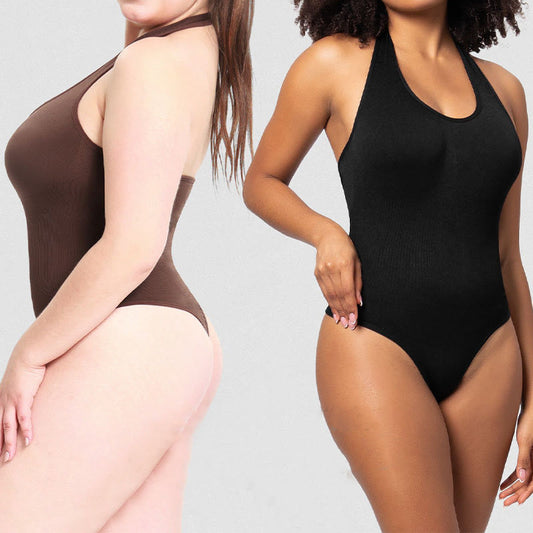 Plus Size Seamless Sleeveless Jumpsuits Bodysuit