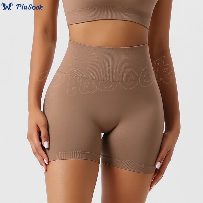 Seamless Outer Wear Sports Yoga Butt Lifting Shorts