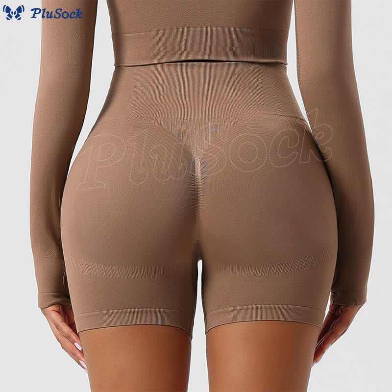 Seamless Outer Wear Sports Yoga Butt Lifting Shorts