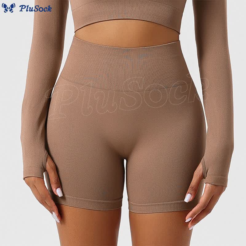 Seamless Outer Wear Sports Yoga Butt Lifting Shorts