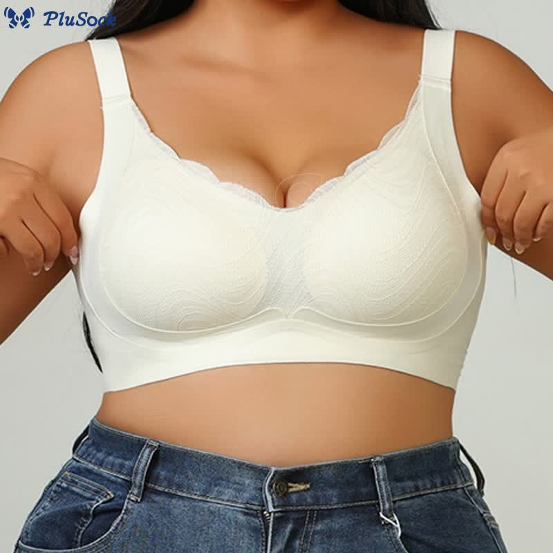 Plus Size Comfortable Full Coverage Wireless Bra