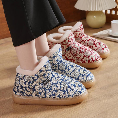 Plus Size Elegant Pattern Slippers