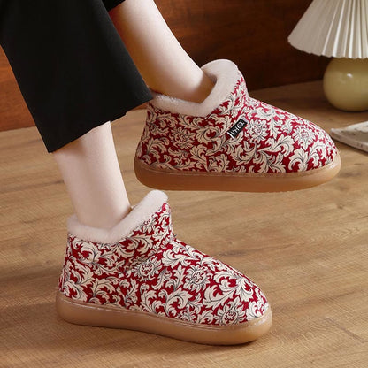 Plus Size Elegant Pattern Slippers