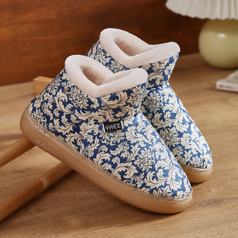 Plus Size Elegant Pattern Slippers