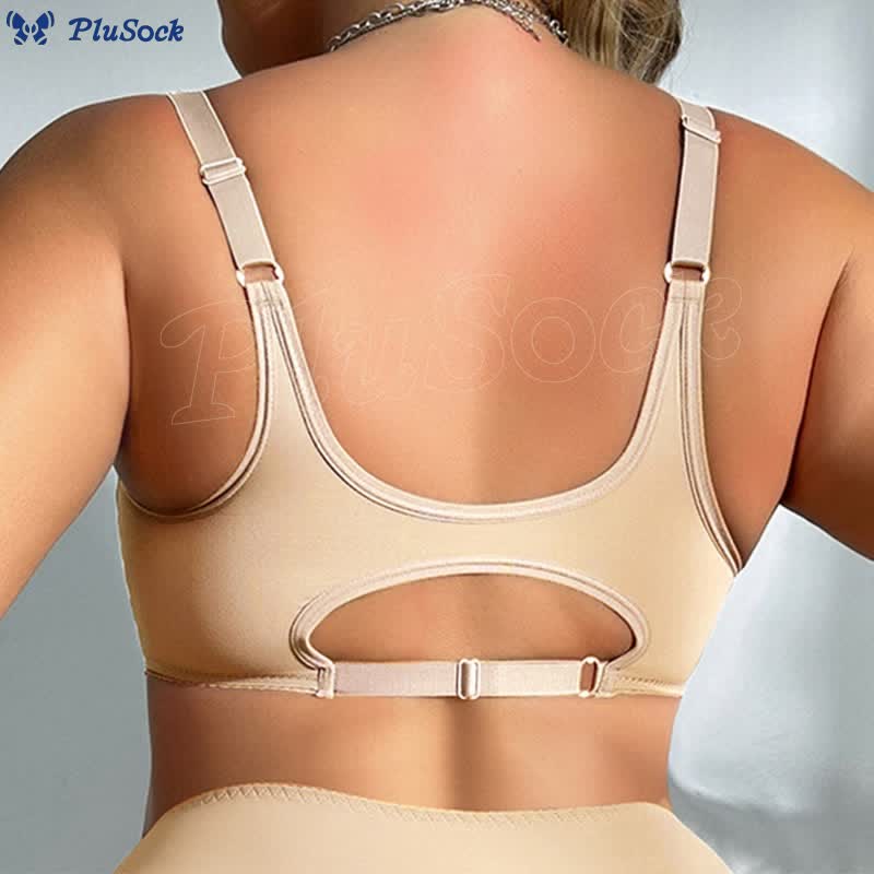 Seamless Front Buckle Full Cup Wireless Bra