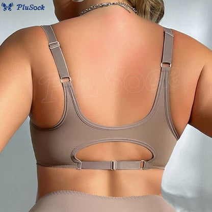 Seamless Front Buckle Full Cup Wireless Bra