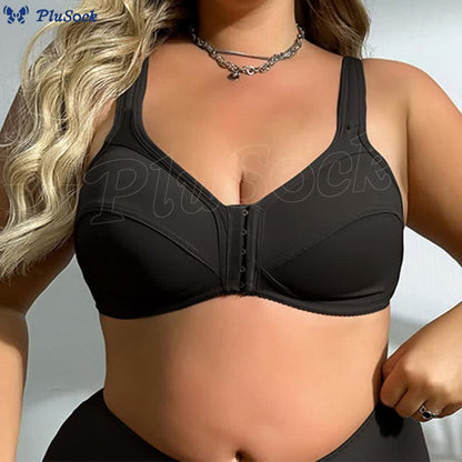 Seamless Front Buckle Full Cup Wireless Bra