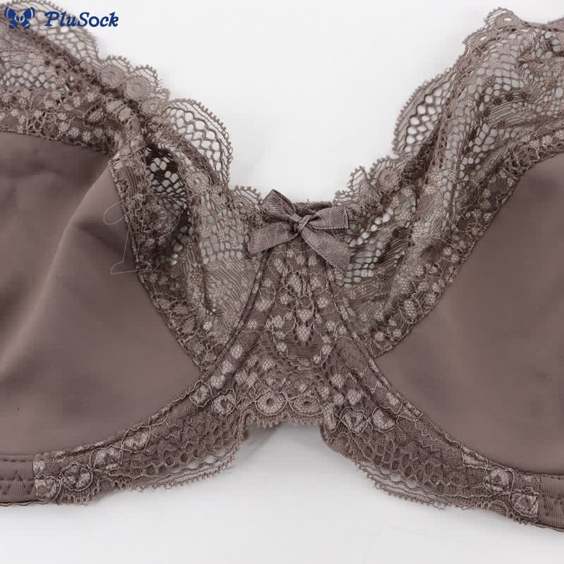 Plus Size Sexy Ultra-thin Lace Underwire Bra