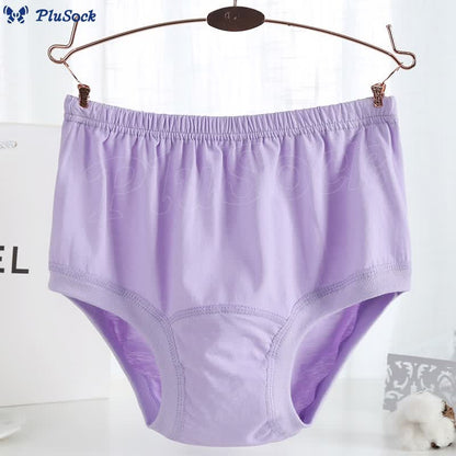 Plus Size Comfortable High Waist Cotton Panty(3 Packs)