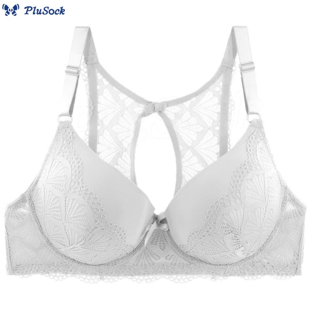 Plus Size Sexy Thin Lace Push Up Underwire Bra