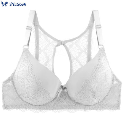 Plus Size Sexy Thin Lace Push Up Underwire Bra