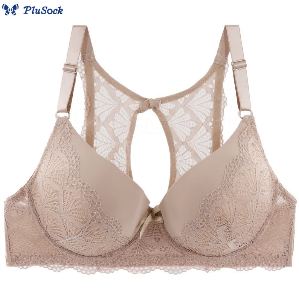 Plus Size Sexy Thin Lace Push Up Underwire Bra