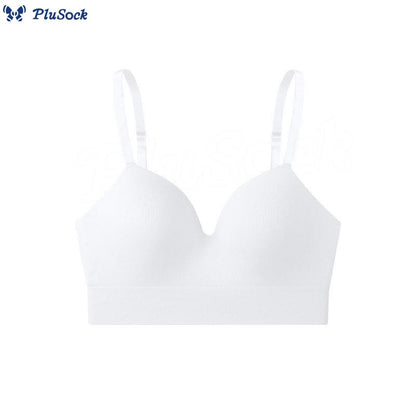 Solid Color Fixed Cup Comfort Wire-Free Bra