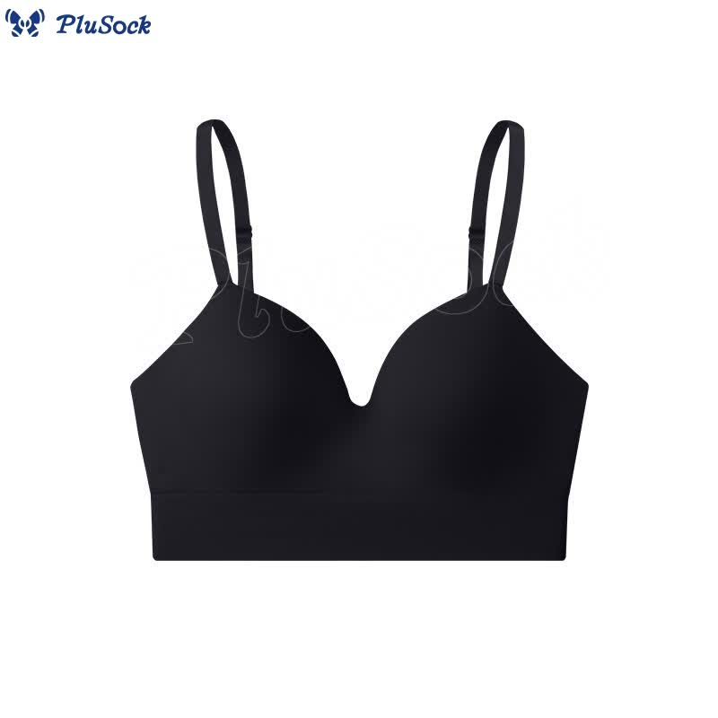 Solid Color Fixed Cup Comfort Wire-Free Bra