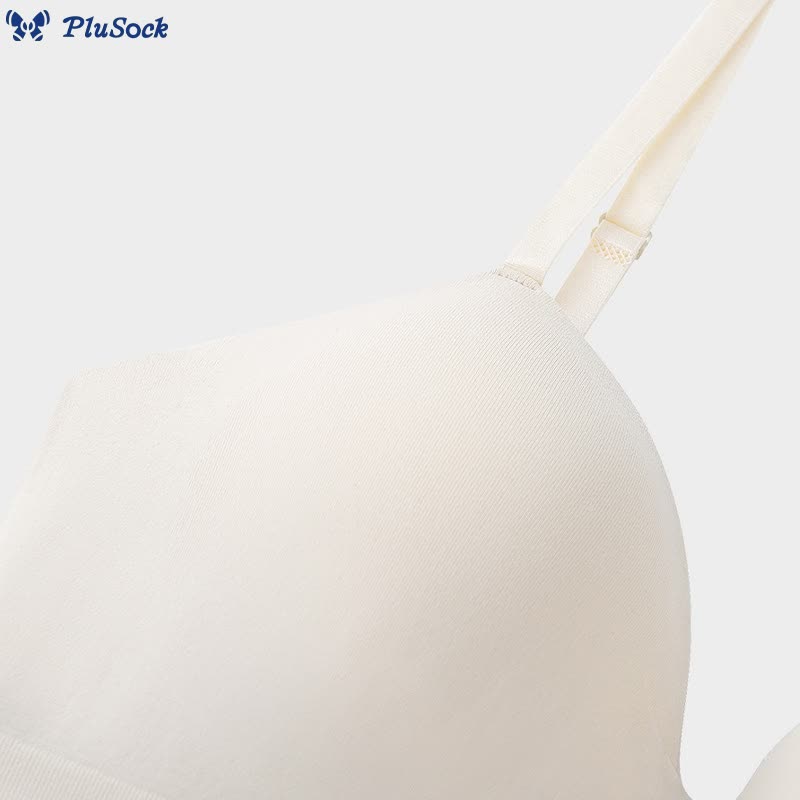 Solid Color Fixed Cup Comfort Wire-Free Bra