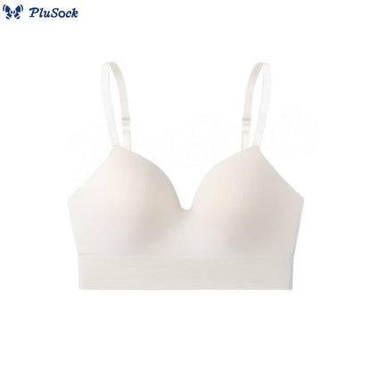 Solid Color Fixed Cup Comfort Wire-Free Bra