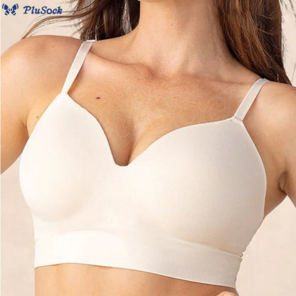 Solid Color Fixed Cup Comfort Wire-Free Bra