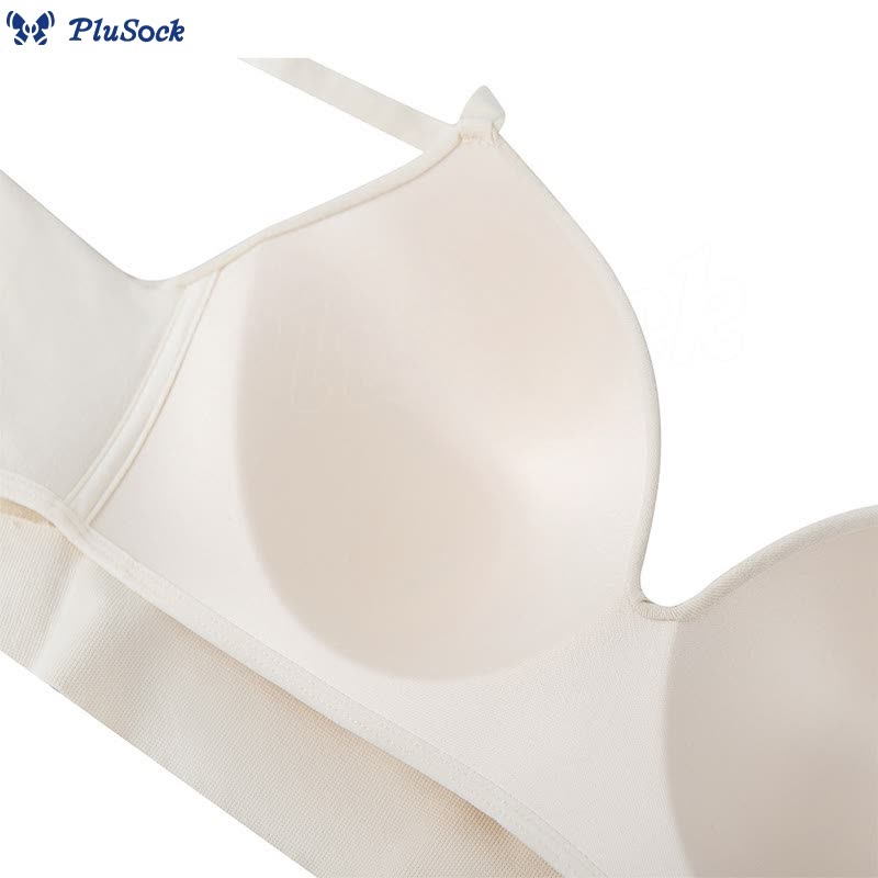 Solid Color Fixed Cup Comfort Wire-Free Bra