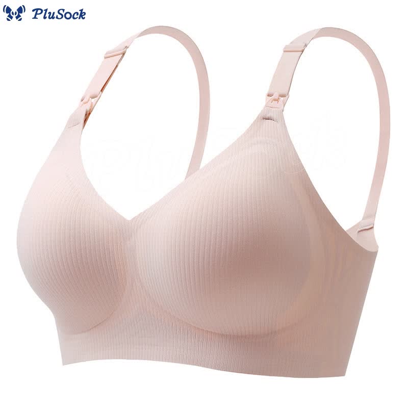 Plus Size Seamless Breathable Nursing Wireless Bra