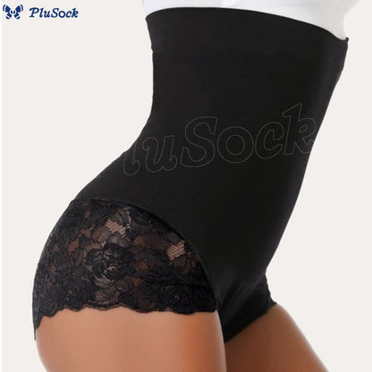 Plus Size High Waist Lace Shapewear Panty