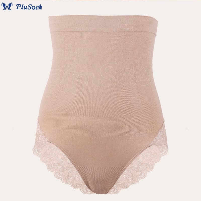 Plus Size High Waist Lace Shapewear Panty