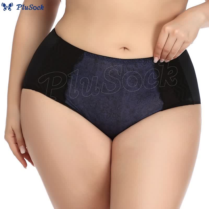 Plus Size Sexy Floral Print Lace Panty