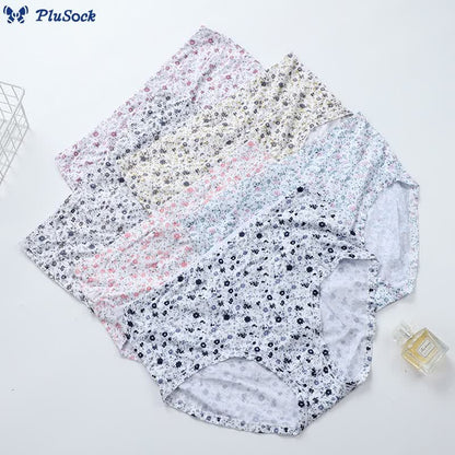 Plus Size Soft Comfortable Floral Panty(3 Packs)