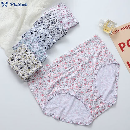 Plus Size Soft Comfortable Floral Panty(3 Packs)