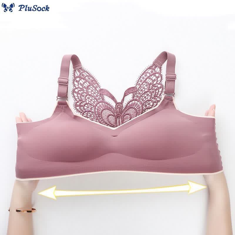 Plus Size Butterfly Beauty Back Wireless Bra